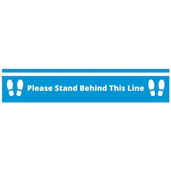 Floor Vinyl - Behind Line Blue